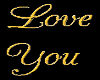 Love You Sign Gold TP
