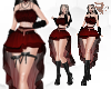 DRA Red Doll Fur Skirt