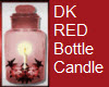 Bottle Candle deep red