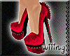 [W] Ruffled Heels Red