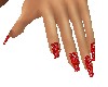 Red glitter nails