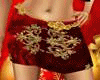 Red Gold Skirt W/ Belt