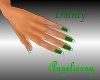 Green Nails with Tips