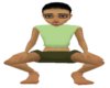 Animated sitting pose
