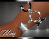Silver star bracelet L 