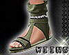 [W] Olive Green Sandals