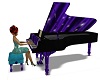 purple piano w/ teal sea