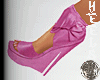 !H! In Satin Wedge Pink
