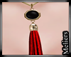 Tassel Necklace Red Gold