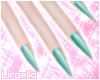 Kawaii Green Nails