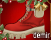 [D] Christmas red boots