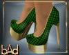 Green Plaid Heels