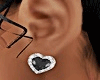 Black Heart Earrrings