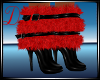 Red Fur Boots Black V2