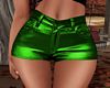 Green PVC Shorts