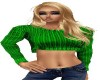 CROPPED GREEN SWEATER