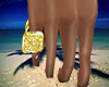 L Gold Pinky Ring