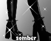 s! black spikey boots