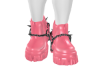 Pink Goth Shiny Boots