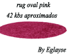 rug oval pink 