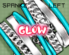 !!S Glow Braces Teal L