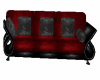 modern blk red sofa