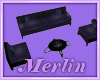 PurpleBlack sofa set