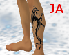 JA|Tribal Dragon leg tat