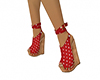 Red dotted platforms