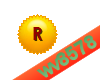 The letter R (Gold)