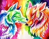 Rainbow Wolf Love