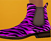Pink Tiger Stripe Chelsea Boots (F)