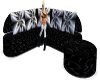 black /silver couch