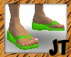 JT LT Green flipflops