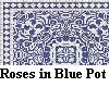 Roses in Blue Tile Pot