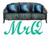 Blue Damask Couch
