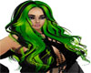 Green'n'black hairstyle