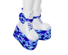 Blue camo boots