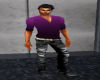 Purple T with Black Jean