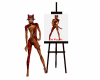 Easel with Cat People