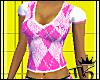 Pink Plaided Tee
