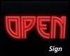 OPEN- Red neon sign