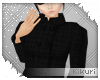 |K| Coat | Plaid | Black