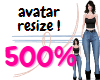 Avatar 500% resizer