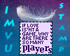 Love is a game stamp