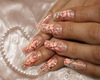 Coral Flower Nails