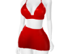 Shiny Red Bikini Outfit