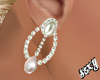 (X)pearls white earring
