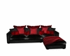 couch red/black