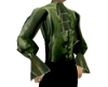 {LR}Green Silk PoetShirt